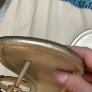 Tory Burch gold metallic miller sandals